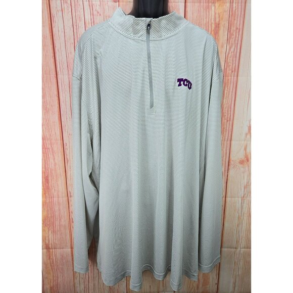 TCU Horned Frogs Cutter & Buck Mens 5XB Half-Zip Pullover - Picture 1 of 11